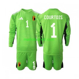 Maillot de Foot Belgique Courtois 1 Gardien Domicile 2021-22 Manches Longues - Enfant